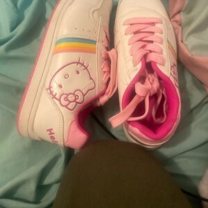 Hello Kitty White and Pink Sneakers with Playful Design
